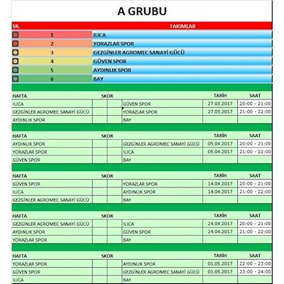 15 TEMMUZ ŞEHİTLERİ SPOR TURNUVALARI  İÇİN TARİH VERİLDİ.