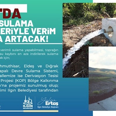 Ilgın’da Kapalı devre sulama sistemi için ilk adım